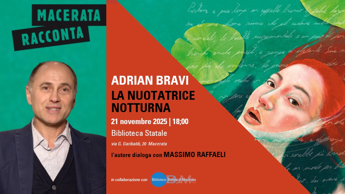 Presentazione del volume di Adrian Bravi: “La nuotatrice notturna”